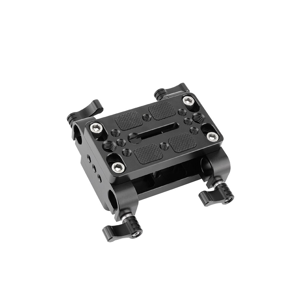 KIMRIG Camera Mounting Plate Tripod Monopod Mounting Base Plate With 15mm Rod Clamp Railblock For Rod Support / Dslr Rig Cage