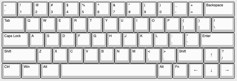 Keebox Keyboard Positioning Plate Poron Foam Keyboard Silent Foam For Mechanical Keyboard 60 Layout 61 63 Layout Tsangan Layout: Yellow