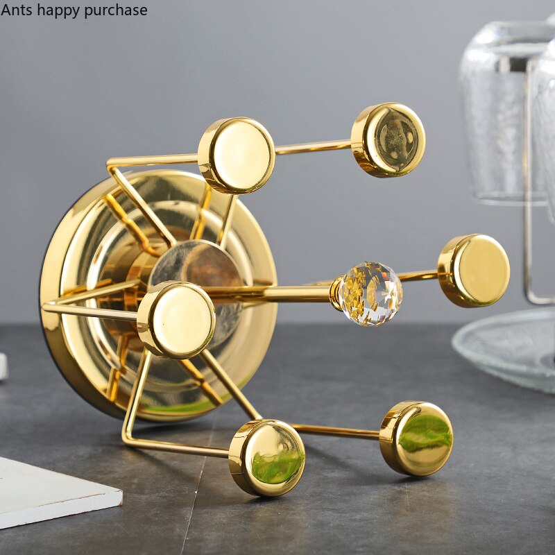 Porte-gobelet rotatif en acier inoxydable, support de rangement pour tasses à la maison, égouttoir, décoration à l'envers, porte-gobelet en métal