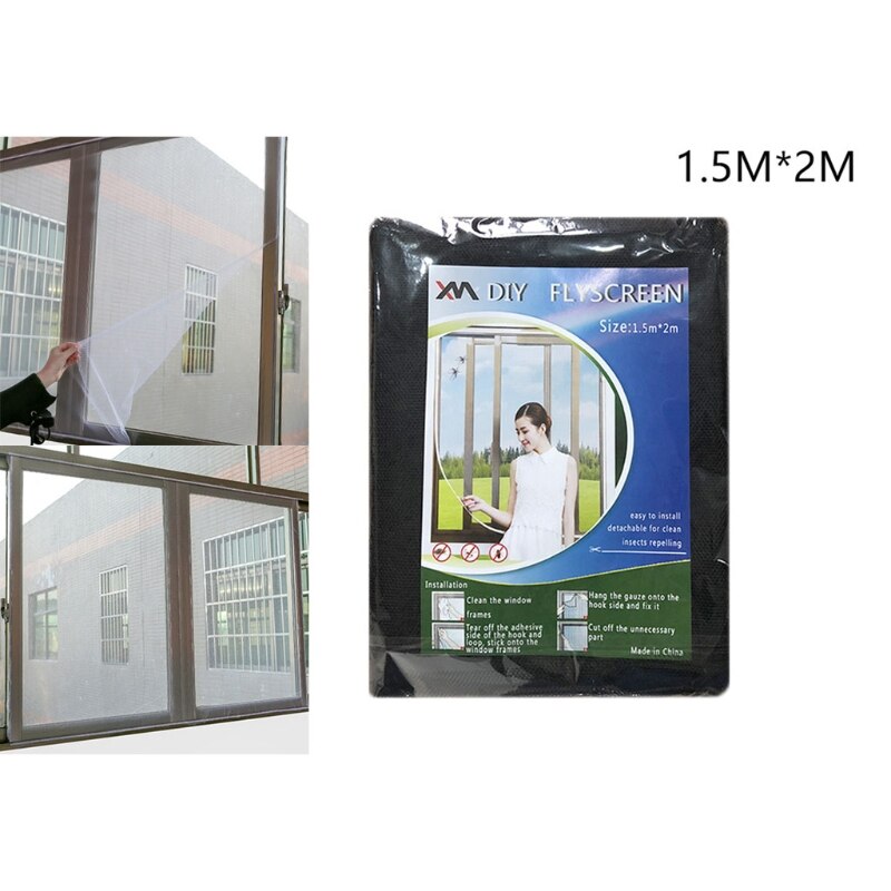 Self-adhesive Window Screen with Strong Snap Button Cuttable Window Screen