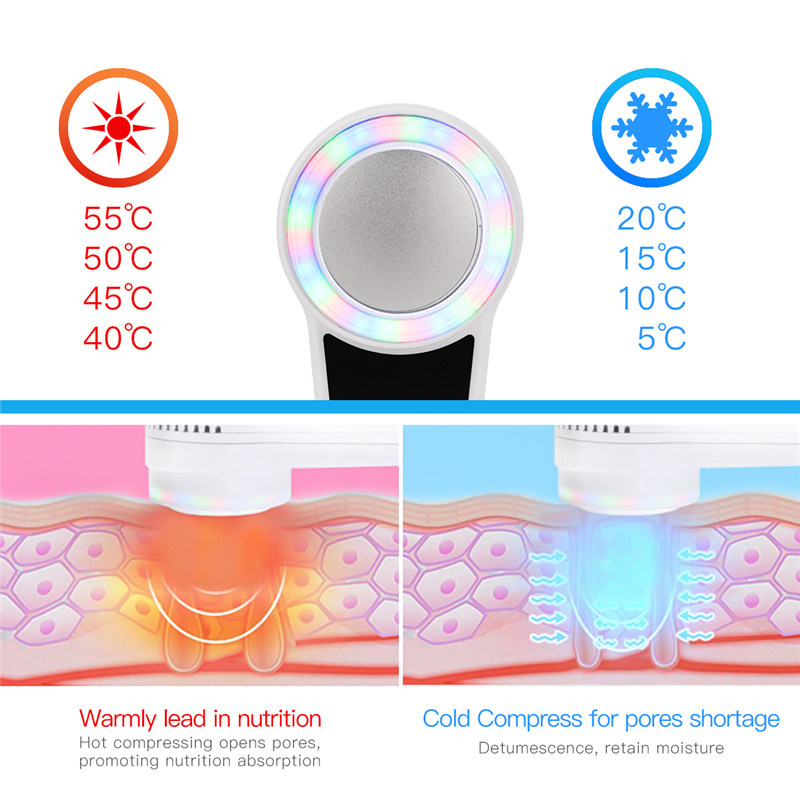 LED Photon Cold Hammer Facial Massager Skin Face R... Grandado