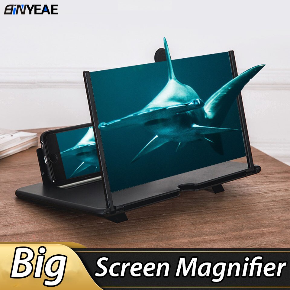 Mobiele Telefoon Scherm Vergrootglas 3D Hd Movie Video Smartphone Screen Versterker Opvouwbare Houder Stand Video Versterker Movie Vergrootglas