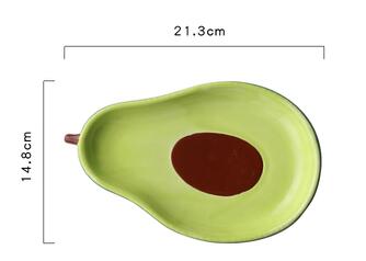 Fruit Shape Plate Snack Tray Cute Kids Dining Plates Avocado Lemon: A5