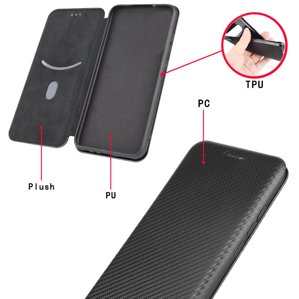 For Apple iPod Touch 5 6 7 Luxury Carbon Fiber Skin Magnetic Adsorption Case For Apple iPod Touch5 Touch6 Touch7 Phone Bag