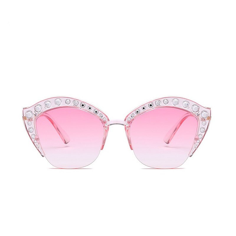 Merkki kissansilmä vaaleanpunaiset aurinkolasit naisen varjostimet peili naispuolinen tekojalokivi aurinkolasit naisten pinnoitteelle gafas  uv400: D399 pinkki pinkki