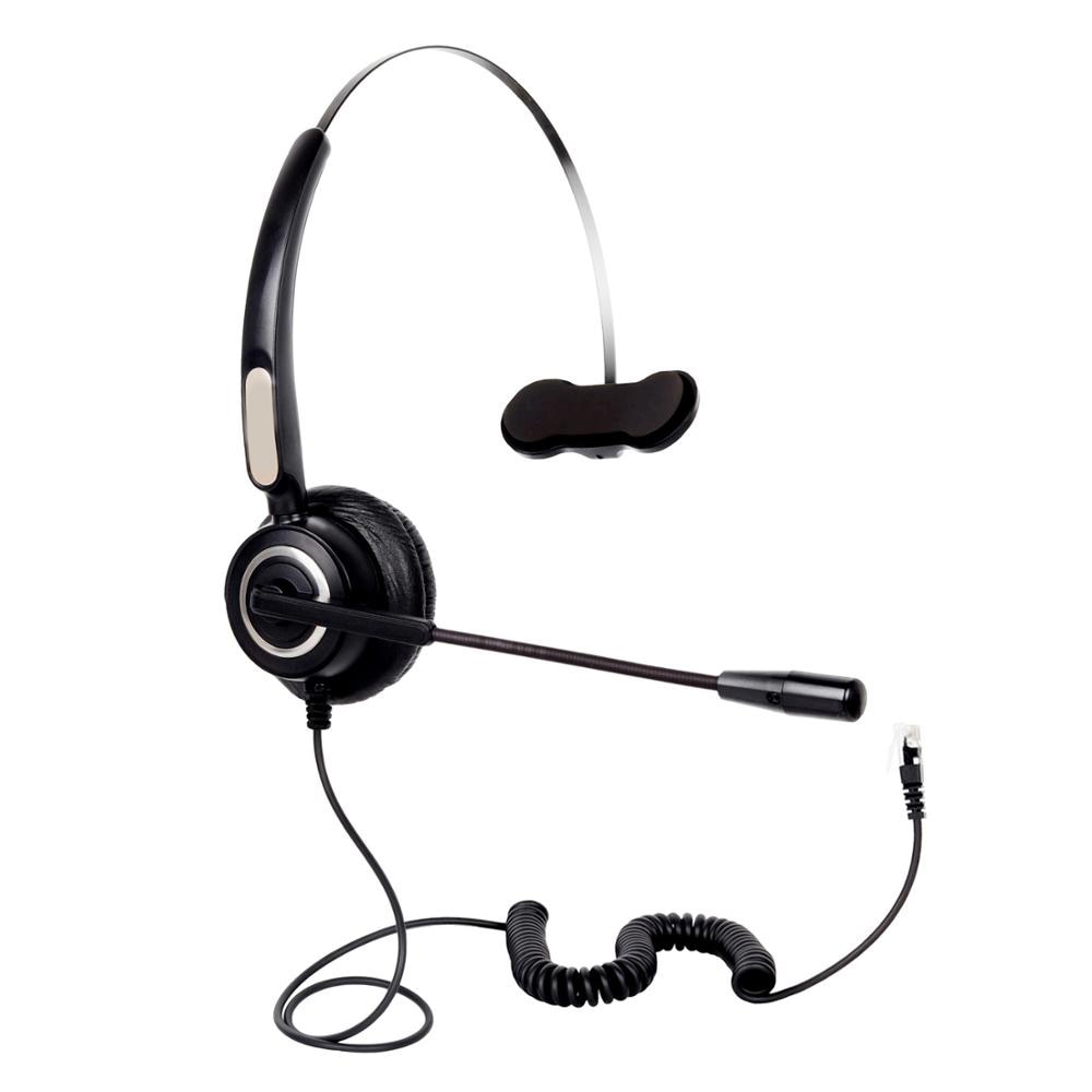 RJ9 Call center Mono Bedrade headset Mono Klantenservice Hoofdtelefoon Ruisonderdrukking Headset Office Business Hoofdtelefoon