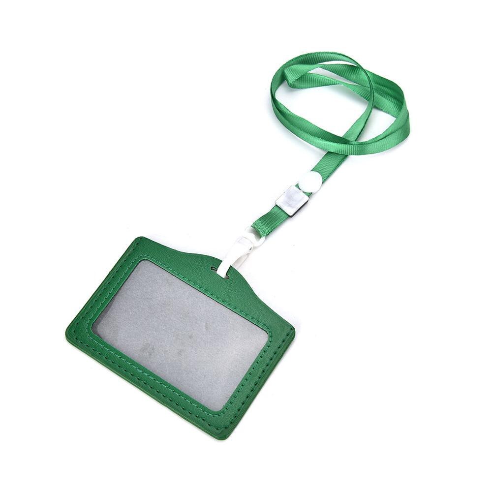 ID Naam Kaarthouder Id-kaart Lanyard Bank Credit Card Cover Waterdichte Identiteit Badge Holder Neck Strap: green