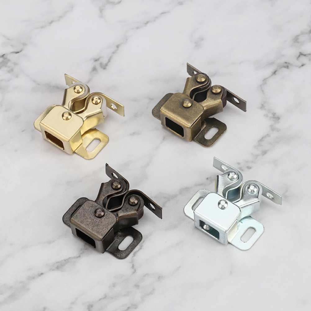20 Pcs Cold Rolled Steel Double Roller Latch Door Catch Cabinet Closures Rv Cabinet Latches Hardware Storage Locker Wardrobe