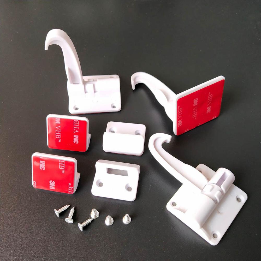 Cabinet Lock Protection Of Children Safety Adjustable Plastic Door Drawer Lock protection For Invisible Kids Security White #15F