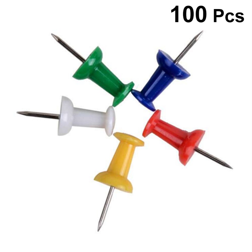 100 pièces punaise carte mur multifonctionnel décoratif punaise broches pour liège planches Photos