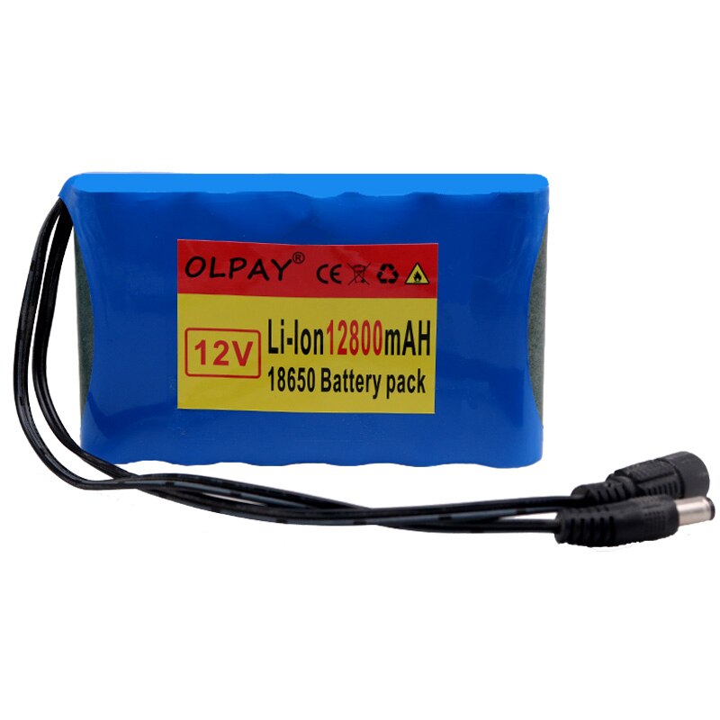 Original DC 12V 12800mAh 18650 Li-ion Rechargeable Battery Pack Charging Power Bank For GPS Car Camera