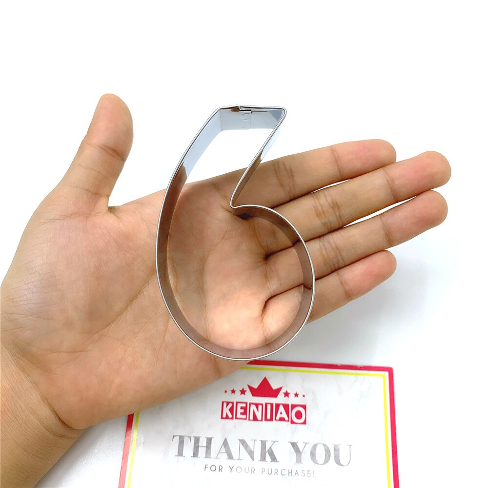 KENIAO 6 Cookie Cutter For Kids Number Six Biscuit - 4.9 x 8.3cm - Fondant / Pastry / Bread / Sandwich Cutter - Stainless Steel
