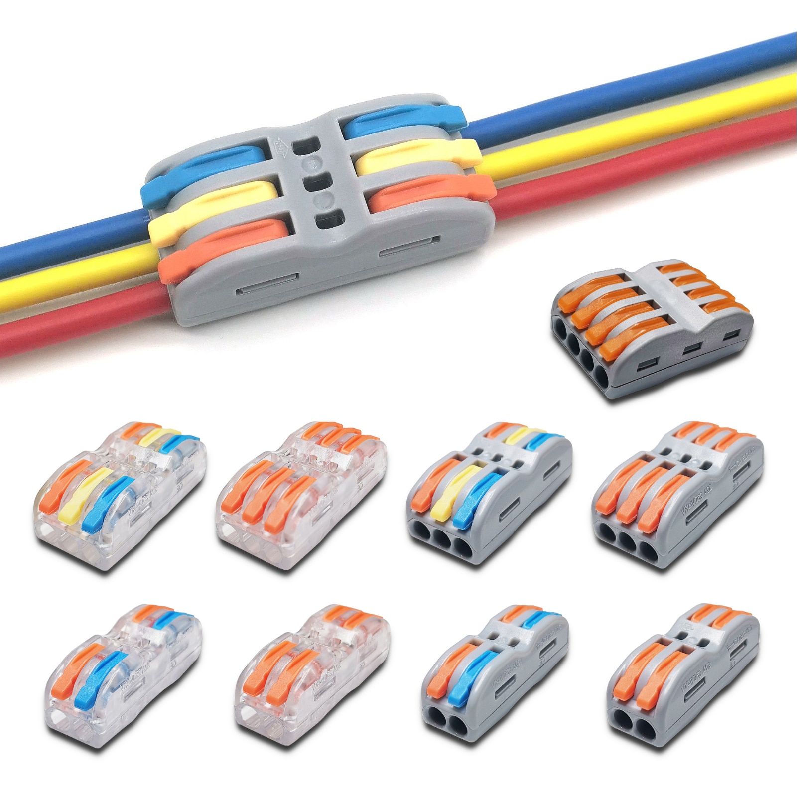 Mini Fast Boxed Wire Connector SPL-2/3/4 SPL-42/62 Compact Conductor Spring Wiring Connector Conductor Push-in Terminal Block