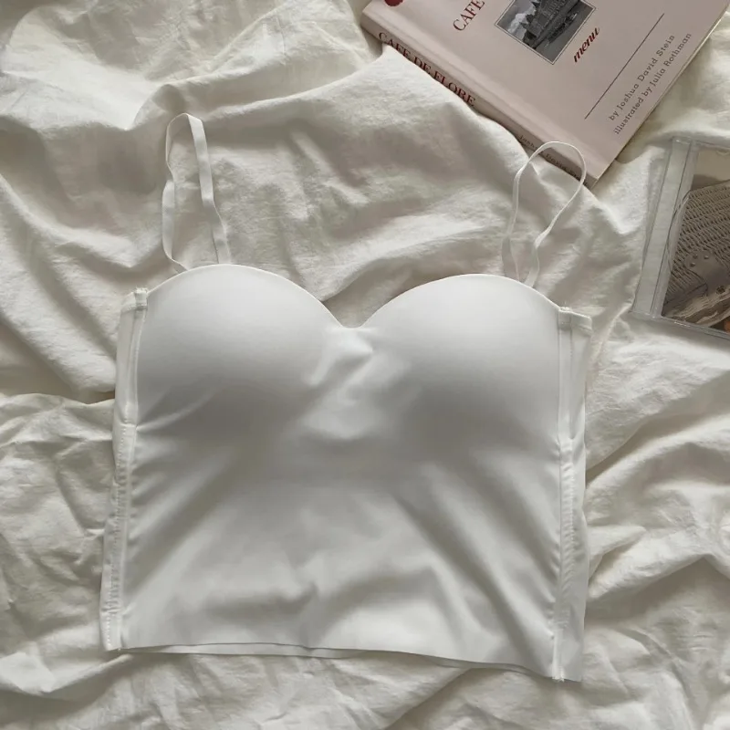 Sömlös linne för kvinnor fitness crop tops sommar tunna sexiga matchande casual linnen i issiden: Svart