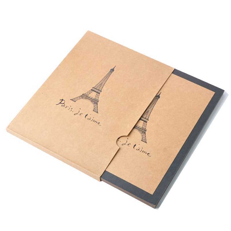 Romantische Eiffeltoren Fotoalbum A4 Handgemaakte Vintage DIY Scrapbooking Fotoalbum Karton