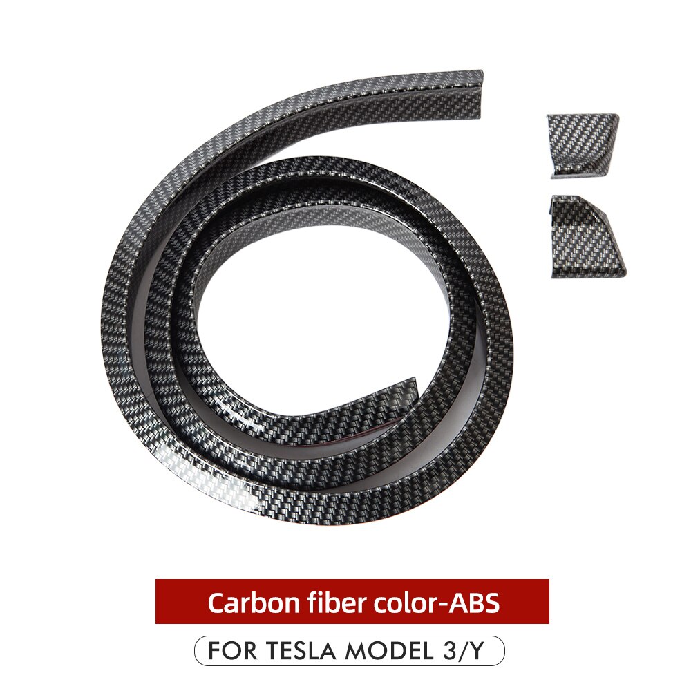 Heenvn Model3 Car Tail Spoiler For Tesla Model 3 S X Y Accessories Spoiler Carbon Fiber Rubber Fixed Wing Universal Spoiler: Default Title