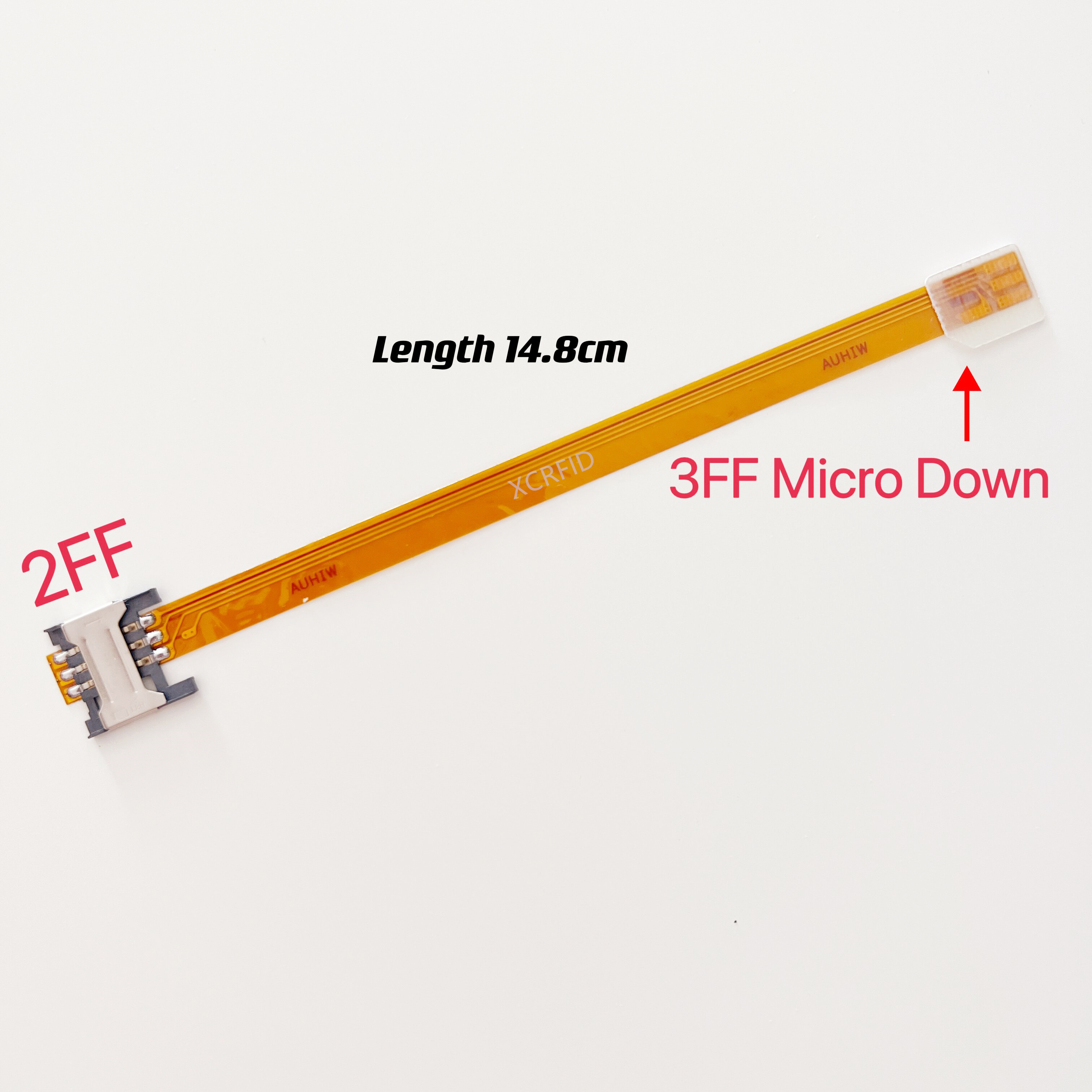 Convertisseur d'extension de carte SIM Standard 2FF vers carte 3FF Micro 2FF Standard 4FF Nano sim, adaptateur d'extension de câble souple fpc 148mm: WHITE