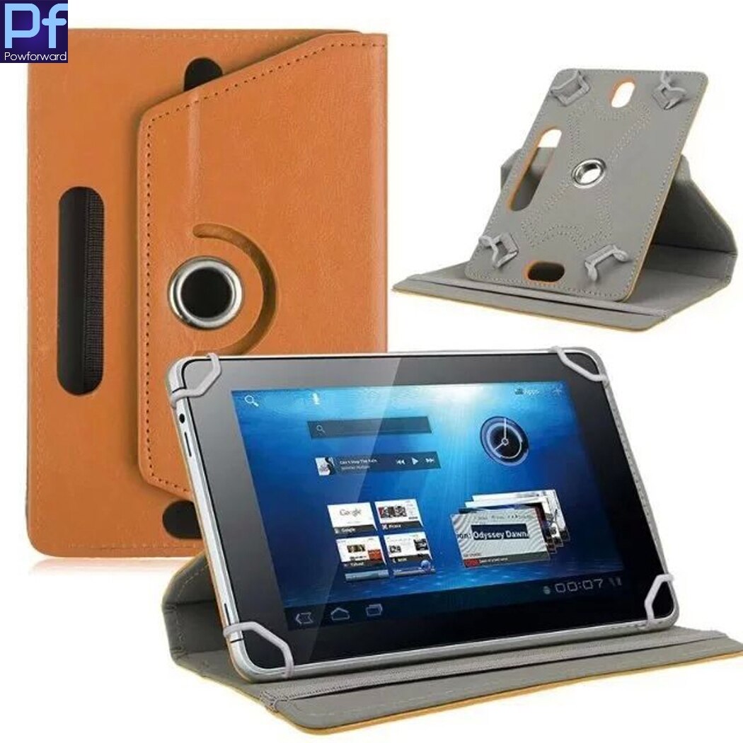 Universal 10.1" Tablet Case - PU Leather Folio Cover - Shockproof, Anti-Dust, Business Style: Brown