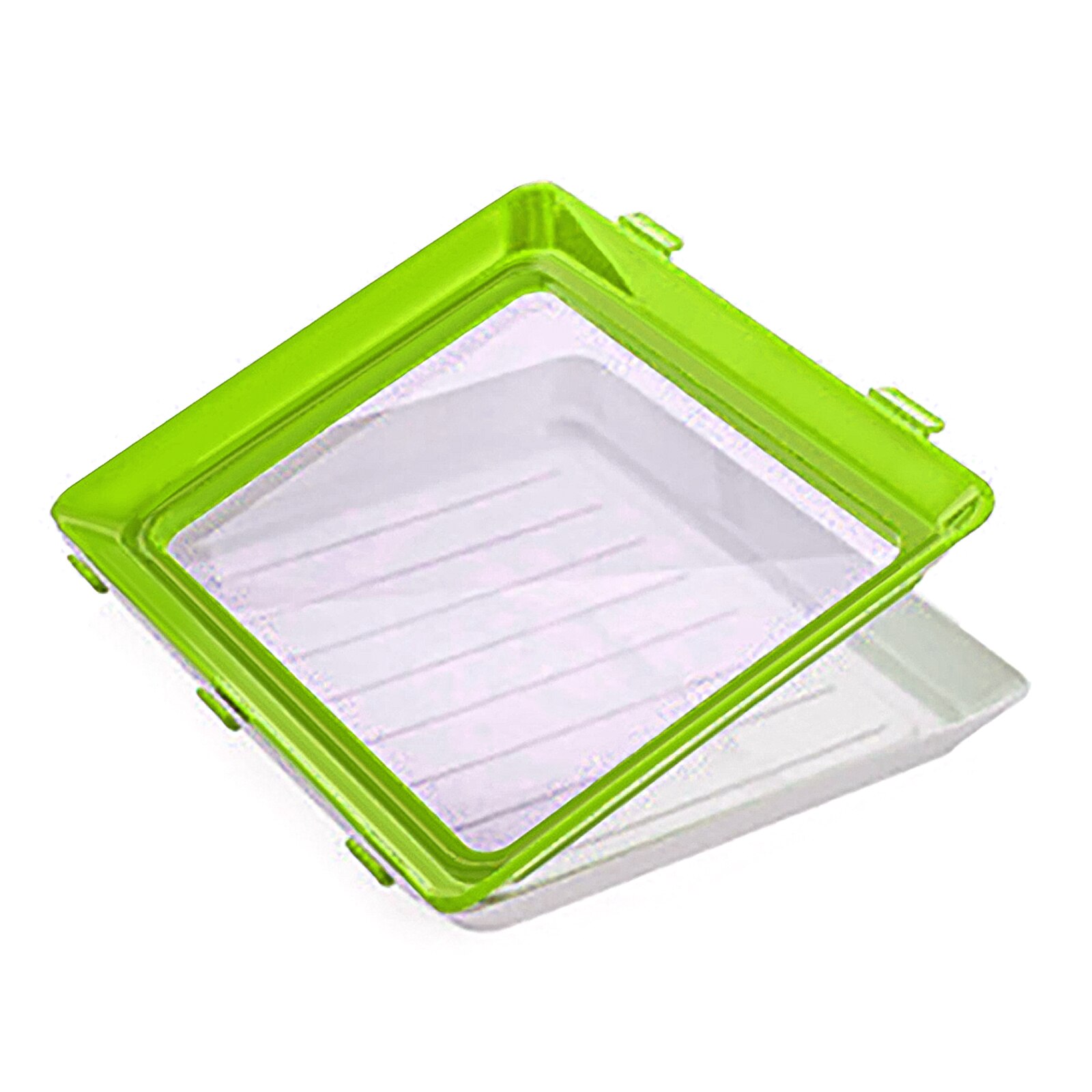 Food Preservation Tray Stackable Food Fresh Tray Magic Elastic Fresh Tray Reusable Food Storage Container: A-Green