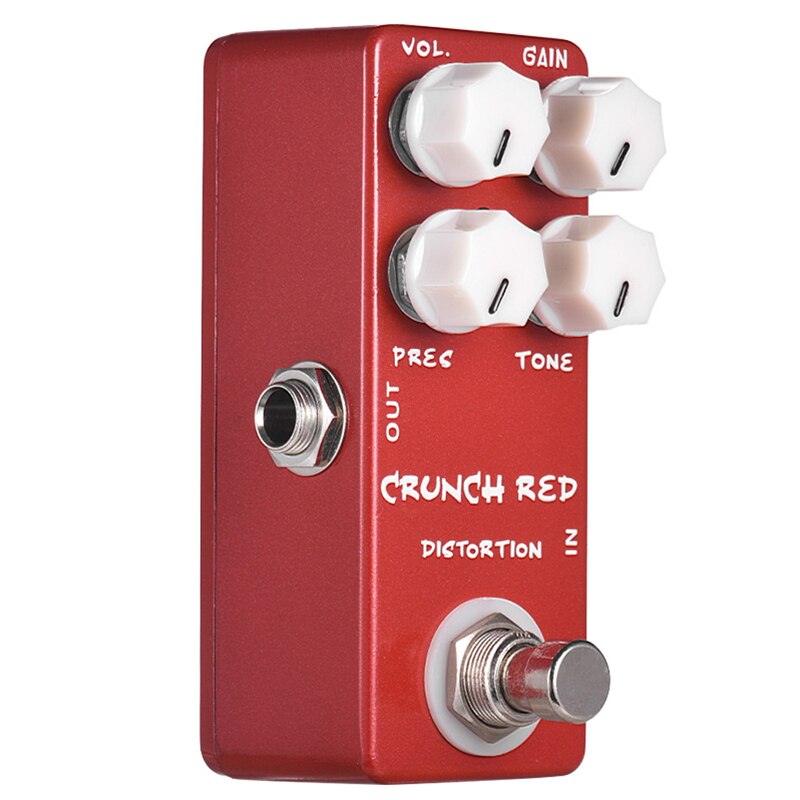 Mosky Mini Guitar Effect Pedal Mini Crunch Red Distortion Guitar Pedal True Bypass Full Metal Shell