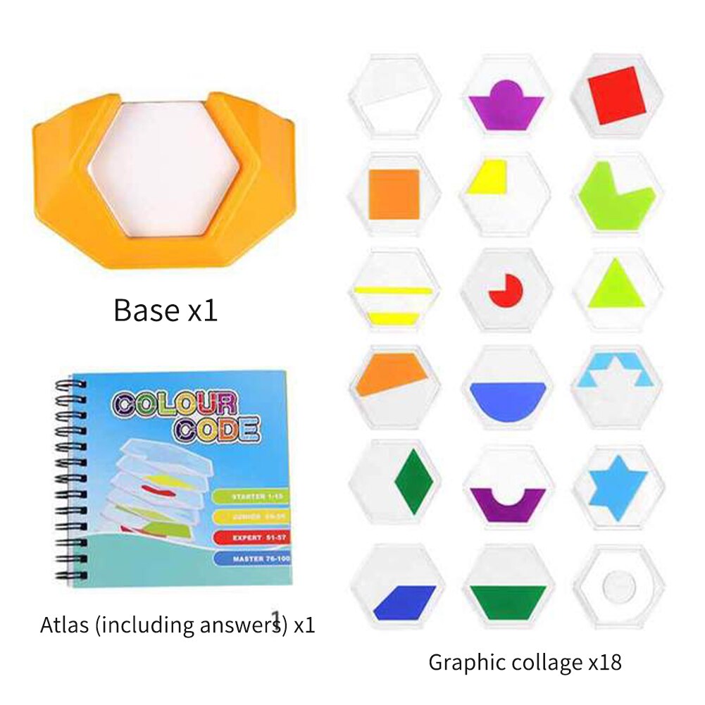 Preschool Color Code Games Logic Jigsaws For Kids Figure Cognition Spatial Thinking Educational Toy Safe Learning Skills Pet