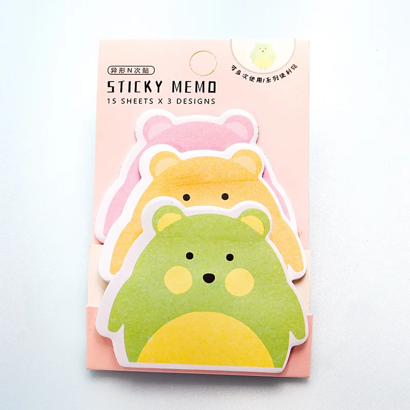 45Sheets Kawaii Paper Sticky Notes Notepad Memo Pads Sticky Notes School Stationery Stickers Posted it Sticky Note Pads: Burgundy