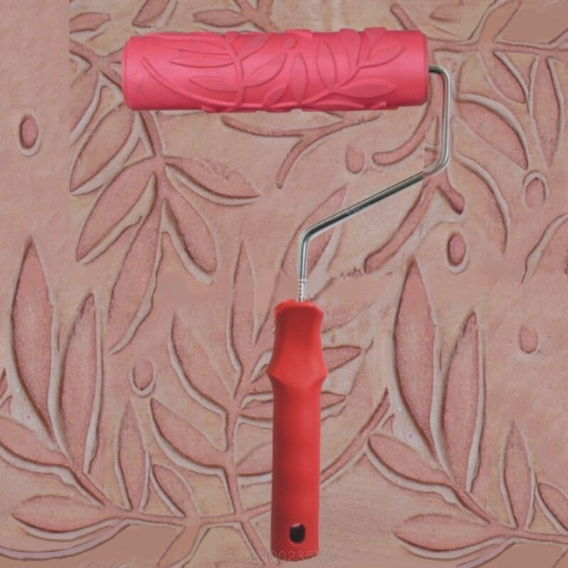 7 inch plastic verfroller voor muurdecoratie verfgereedschap reliëfs verfroller muurdecoratie  au 20