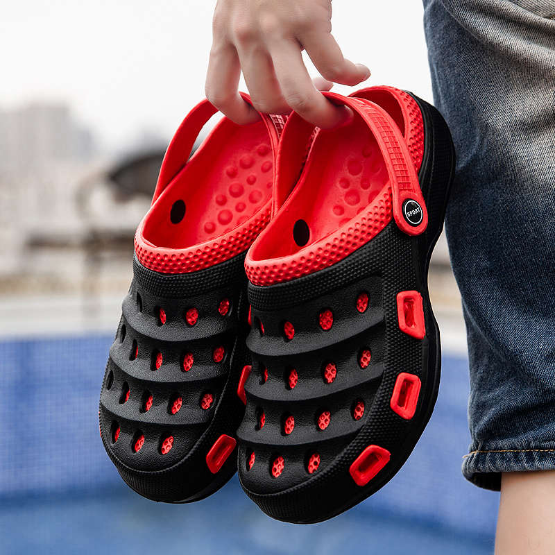 Pantoufles confortables pour hommes, chaussures de maison de pêche de marche pour hommes, pantoufles de plage pour le jardin à la B5, modèle décontracté
