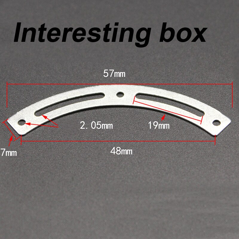 Aereo ad arco pezzo di ferro 57 millimetri con fessura di collegamento pezzo FAI DA TE modello giocattolo del veicolo e la navata robot materiale manuale