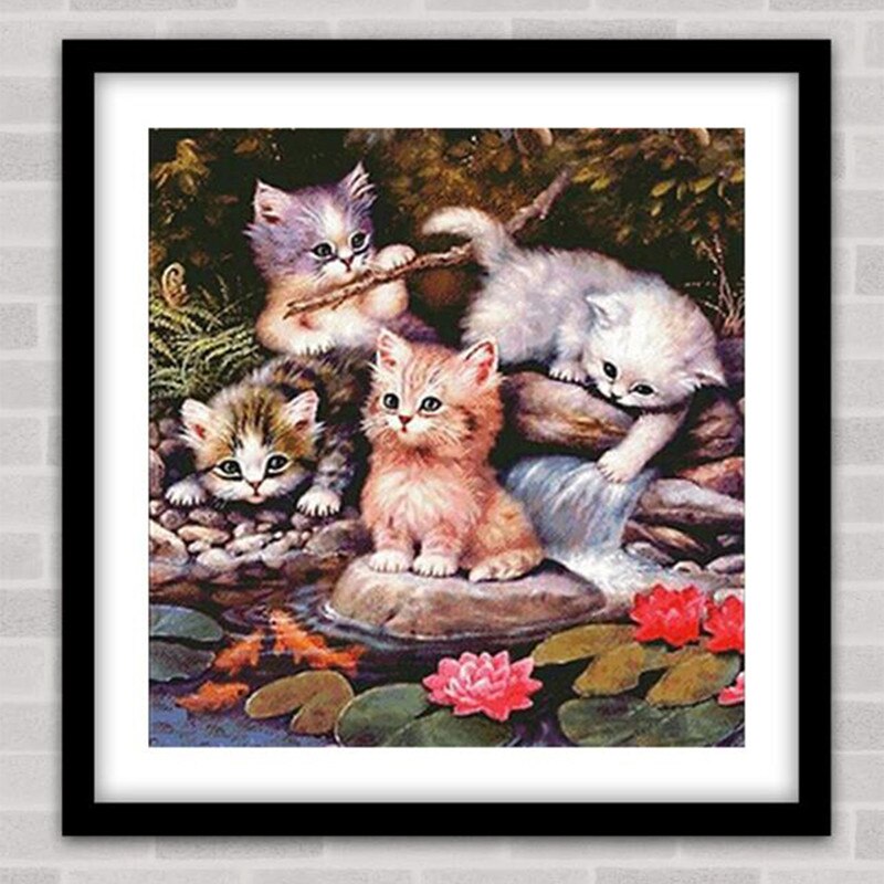 Cute Natual Diamond Painting Paste Cross Stitch Decorative Painting Resin Drilling Home Decor Handmade Paintings