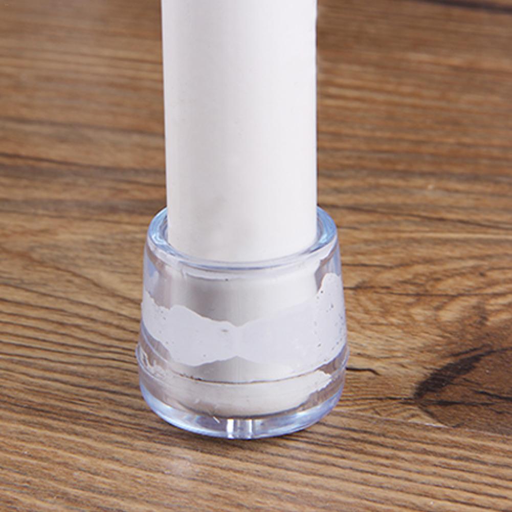 Wear-resistant Chair Foot Cover Non-slip Seat Stool Transparent Soft Plastic Protection Pad 4pcs