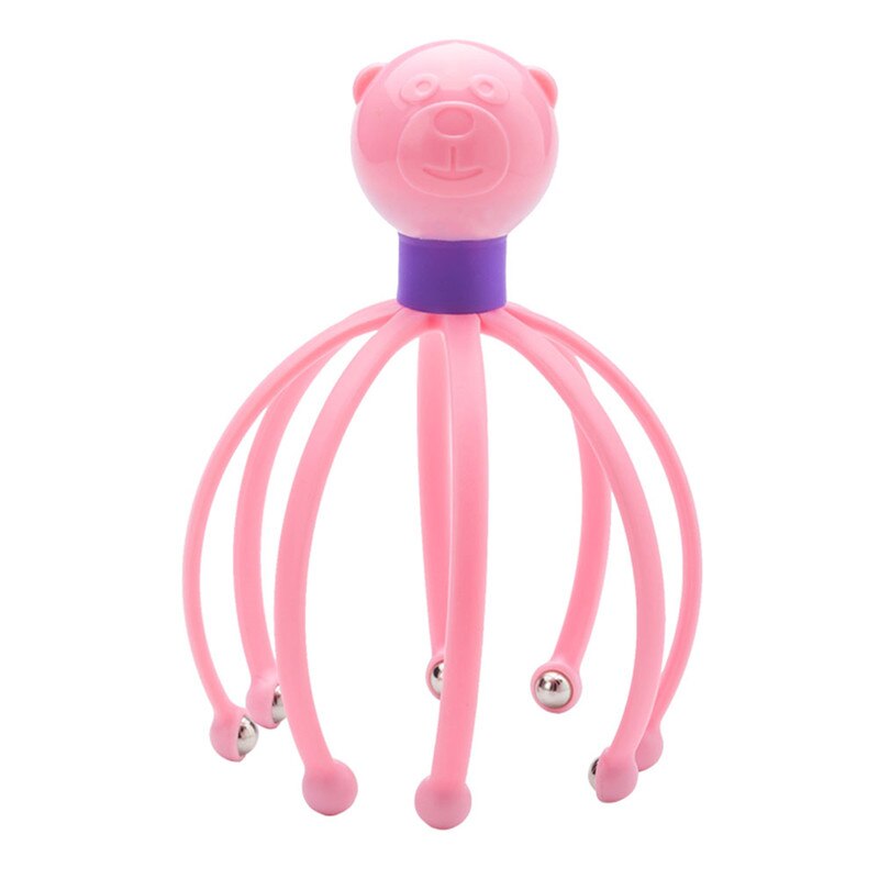 Masseur de tête de poulpe, Relaxation du cuir chevelu, soulagement du corps, élimination de la Tension musculaire, fatigue, Instrument de massage de tête en métal: 02