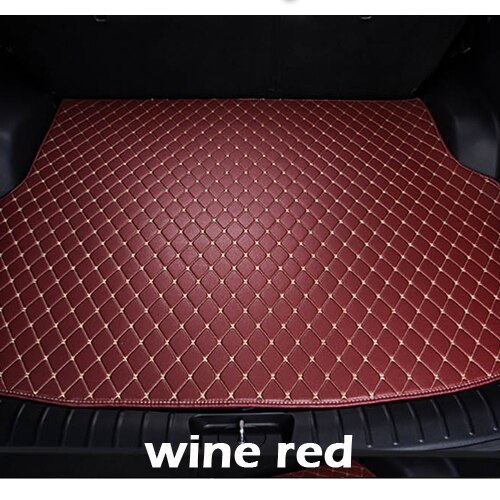 Car trunk mat for Porsche Macan cargo liner carpet interior accessories cover: Wine Red