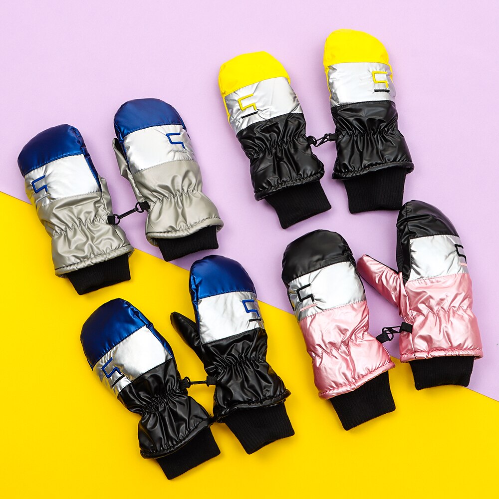 1 Paar Kinderen Ski Handschoenen Lange Mouwen Wanten Winter Winddicht Waterdicht Dikke Warm Antislip Herten Konijn 7-14 Jaar Oud