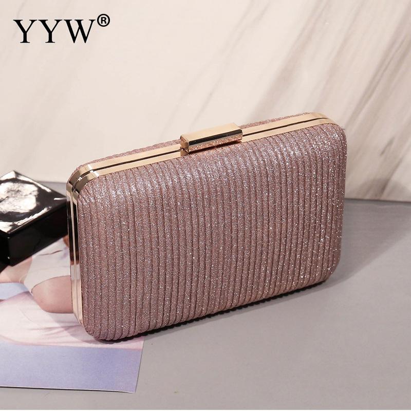 Abend Taschen Geldbörse Hochzeit Kupplung Kette Schulter Frauen Mini Handtasche Beutel Pochette Femme Abnehmbare Kette Für Hochzeit Cocktail: Rosa