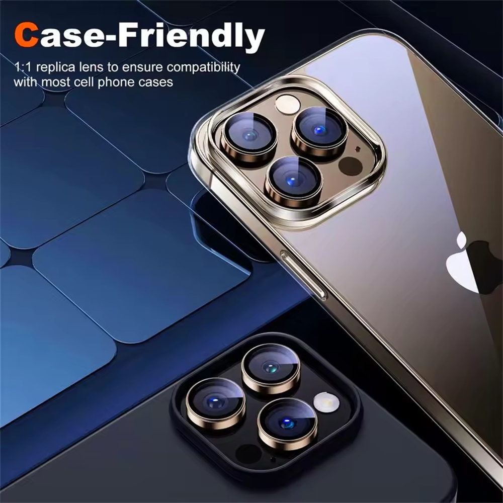 Protector de lente de cámara para iPhone 16 15 Pro Max, anillo de Metal, cubierta completa, película de lente de cámara para iPhone 16 15 Pro, accesorios para teléfono