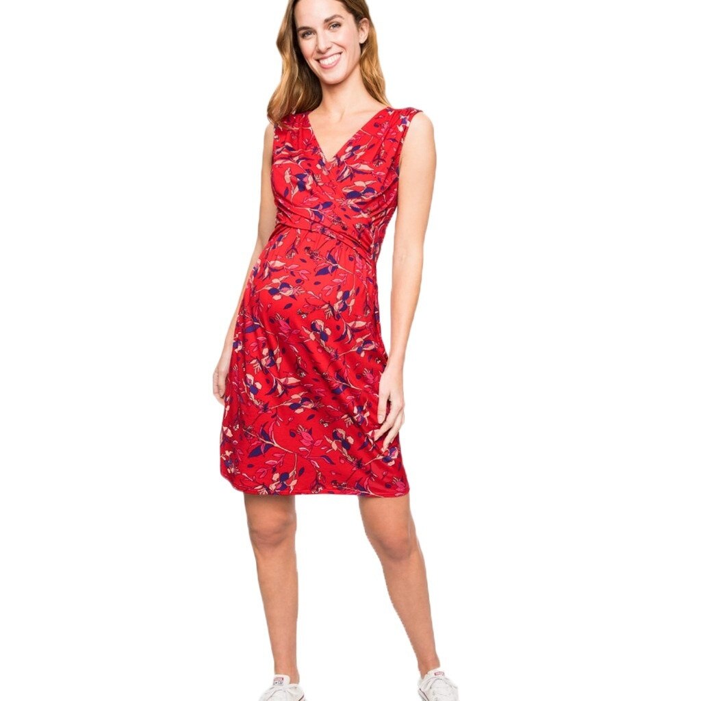 Maternity Elegant Solid Color Strapless Loose Dress   main image 1