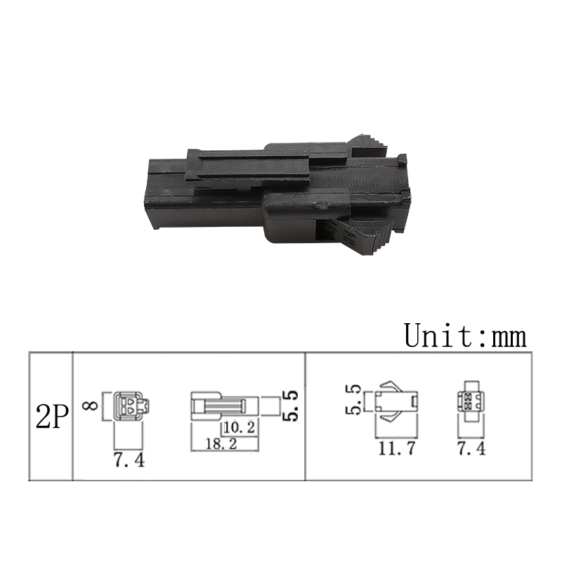 10Sets Jst Sm 2-Pins Connectoren Sm 2.54Mm Pitch Mannelijke Vrouwelijke Behuizing Terminals Krimpdraad Connector