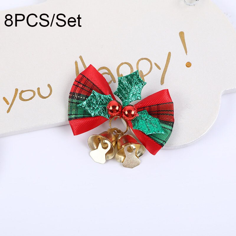 8Pcs Kerstboom Boog Kerst Ornamenten Bel 5 Type Fir Huis Tuin Bows Kerst/Bruiloft/Verjaardag decoratie: 5