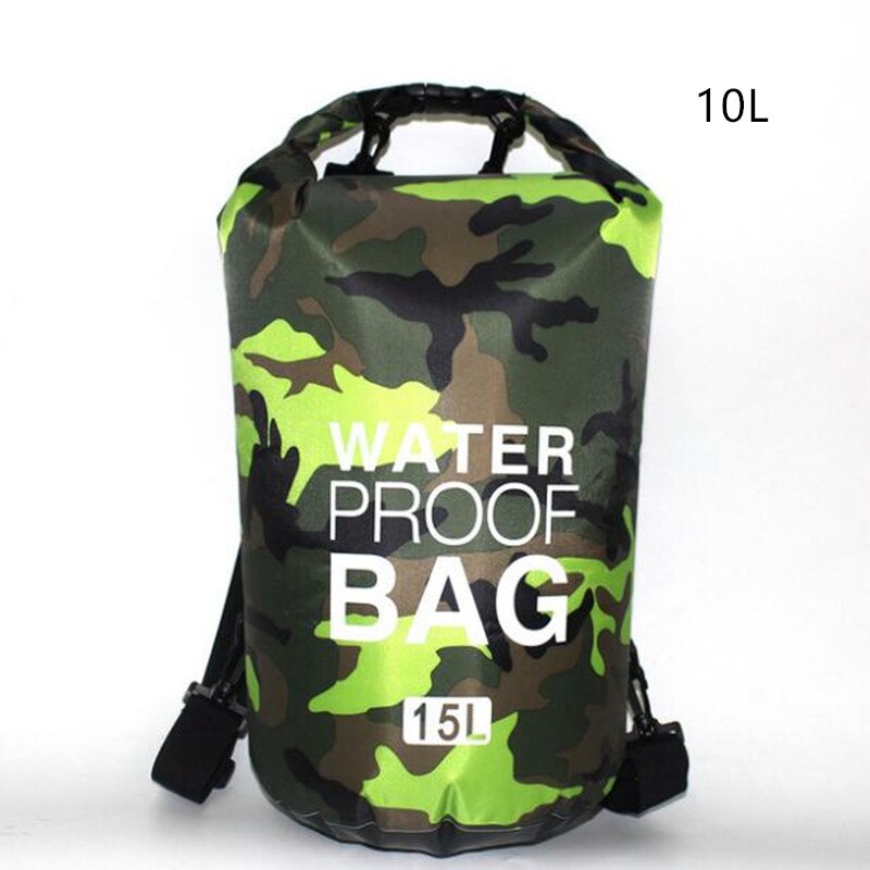 Waterproof Swimming Bag Storage Dry Sack Bag For Canoe Kayak Rafting Outdoor Sport Swimming Bags Travel Kit Backpack: green 10L
