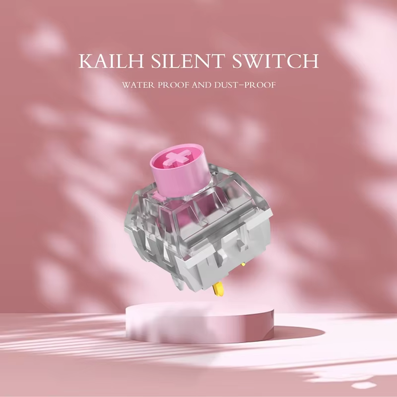 Kailh Box Silent Pink Switch Mechanical Keyboard Switch Office Waterproof and Dustproof Linear 3 Pins Switchs Swap Kit DIY