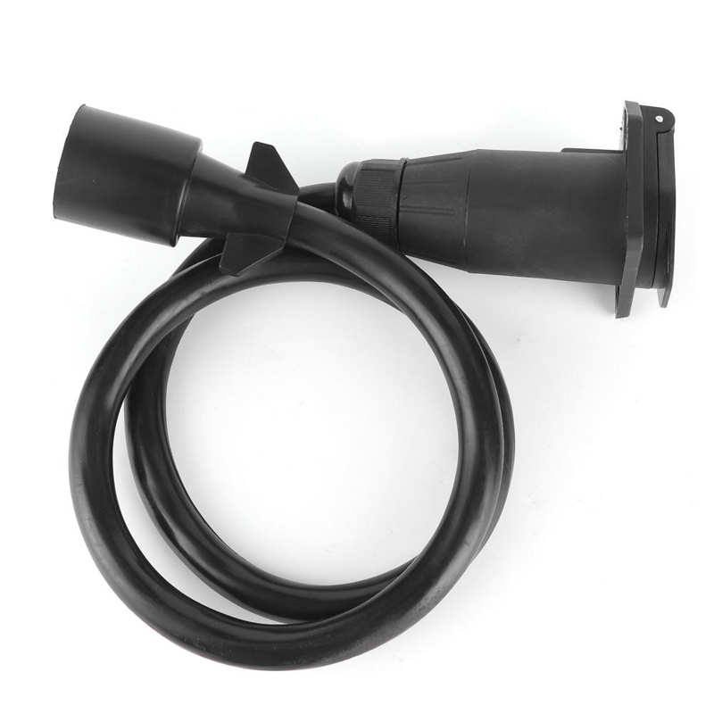 Trailer Extension Cord 7 Way 3.5ft Double Prong Male Plug Connector RV Connecting Line trailer towing hitch