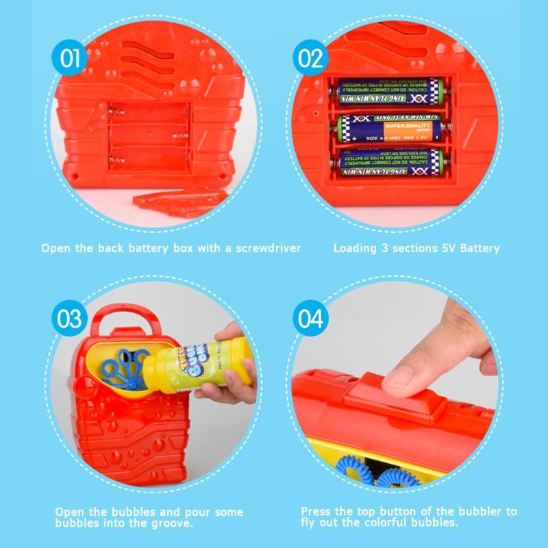 Kinder Elektrische Blase Maschine Maker Spielzeug Kinder Automatische Blase Gebläse Spielzeug Baby Außen Lustige Wasser Spielen Spielzeug Party Dekoration