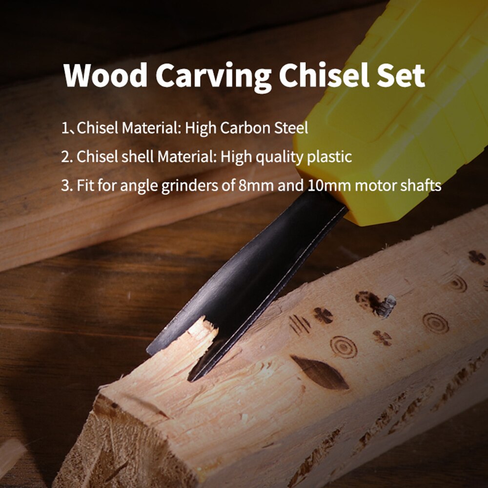 M10 Adapter Set Electric Chisel Tool Wood Carving Powerful Chisel Angle Grinder Adapter Turn Into Power Chisel Woodworking Tool