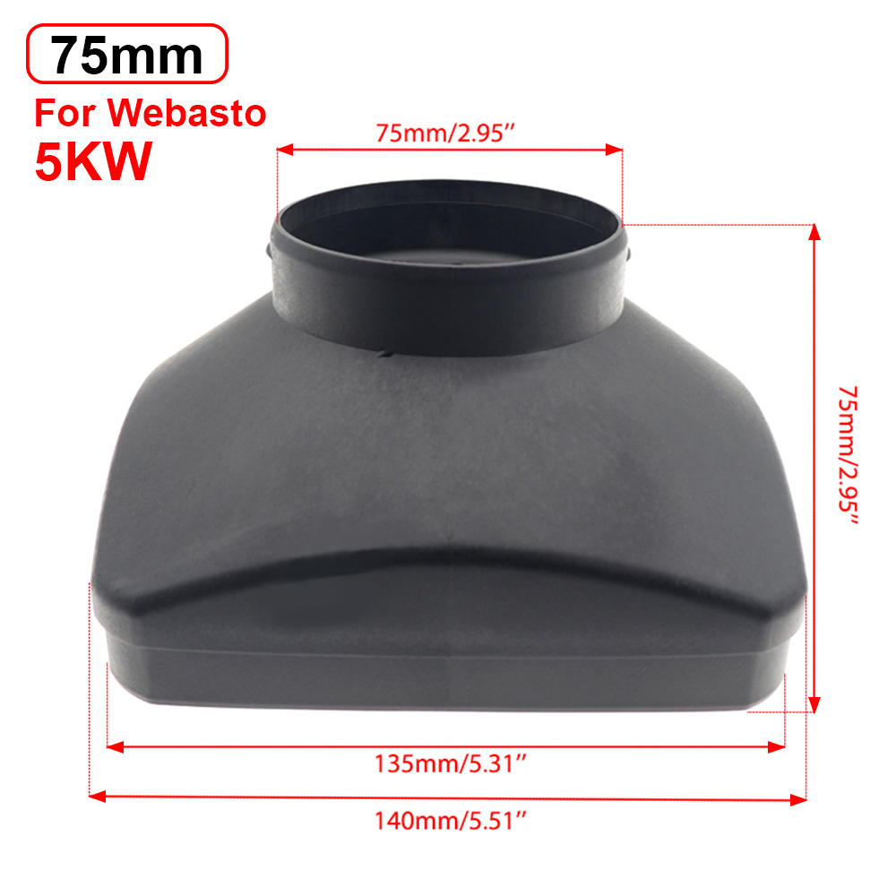 42Mm 60Mm 75Mm Auto Lucht Diesel Parking Heater Onderdelen Uitlaat Ontluchtingsdeksel Voor Webasto Kachels 2kw 5kw Voor Vrachtwagen Bus Caravan Boot