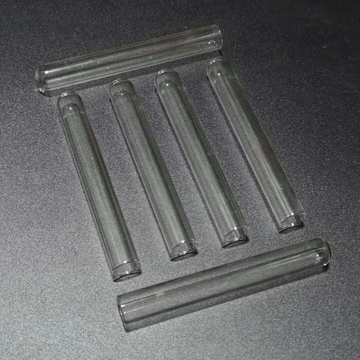 50 stk/parti 10*100mm reagensglass med rund bunn flat topp til skole/laboratorieglass