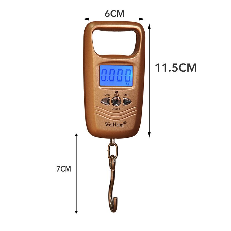 Mini Digitale Weegschaal Voor Vissen Bagage Reizen Weging Steelyard Draagbare Elektronische Opknoping Haak Schaal