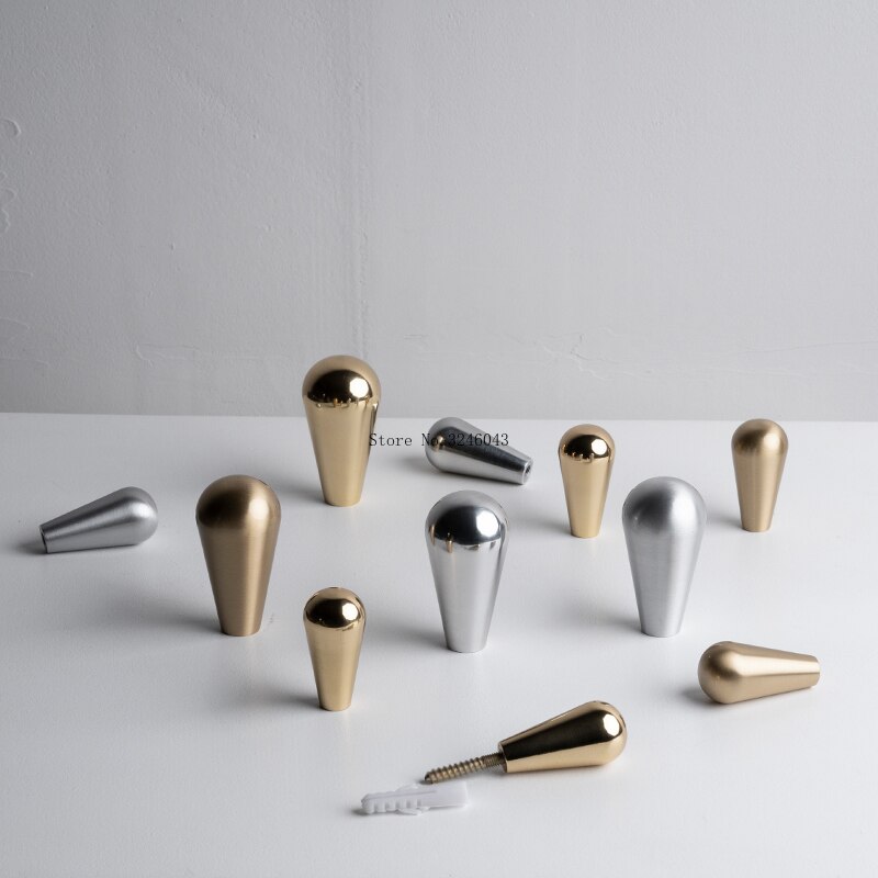 1 pcs Nordic stijl minimalistische creatieve haken woonkamer veranda decoratie messing jas haak haak enkele haak