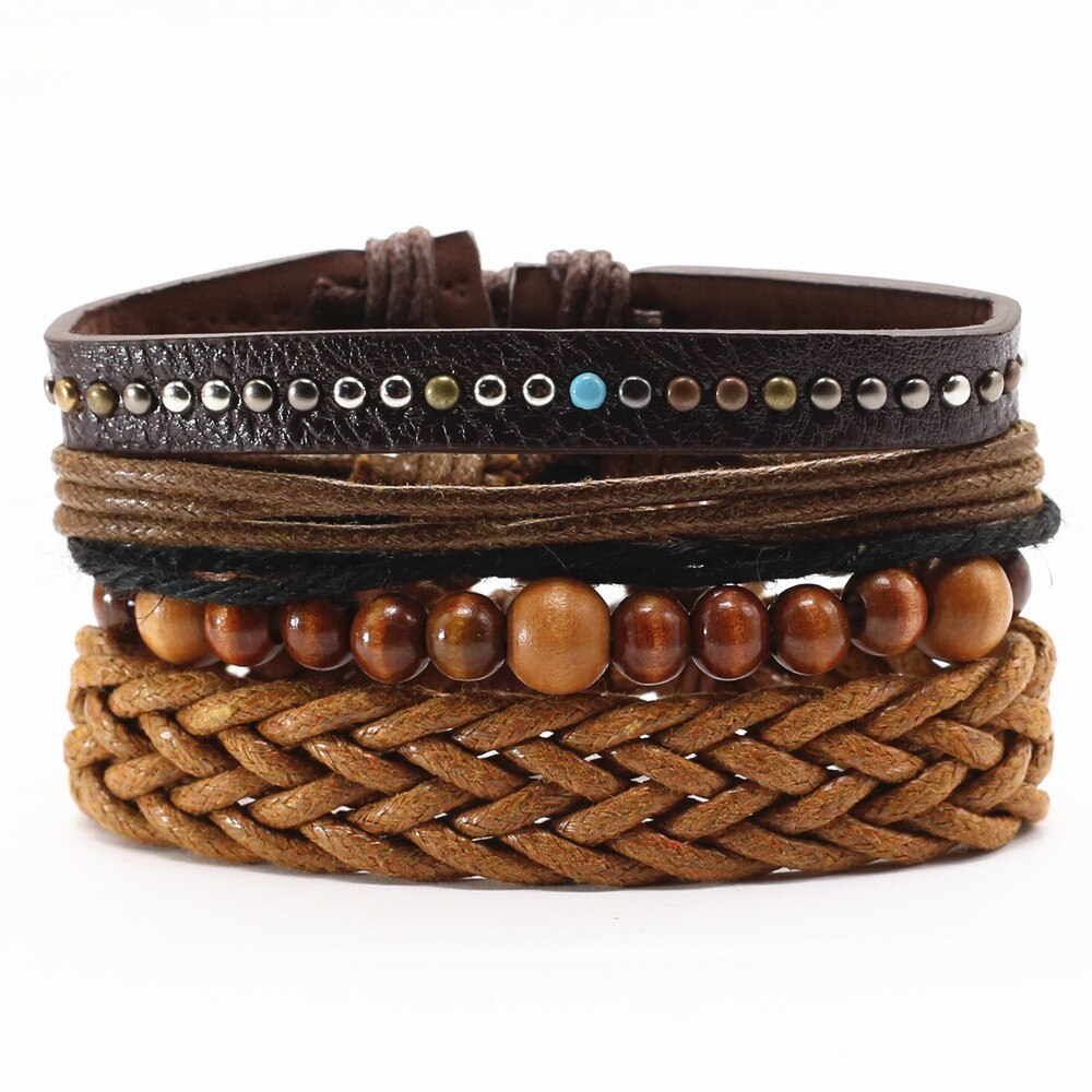 Neue Jahrgang Feder Haken Kamera Auge Charme Perlen Leder Männer Armbänder Für Frauen Femme Homme Männlichen Schmuck: Stil 4