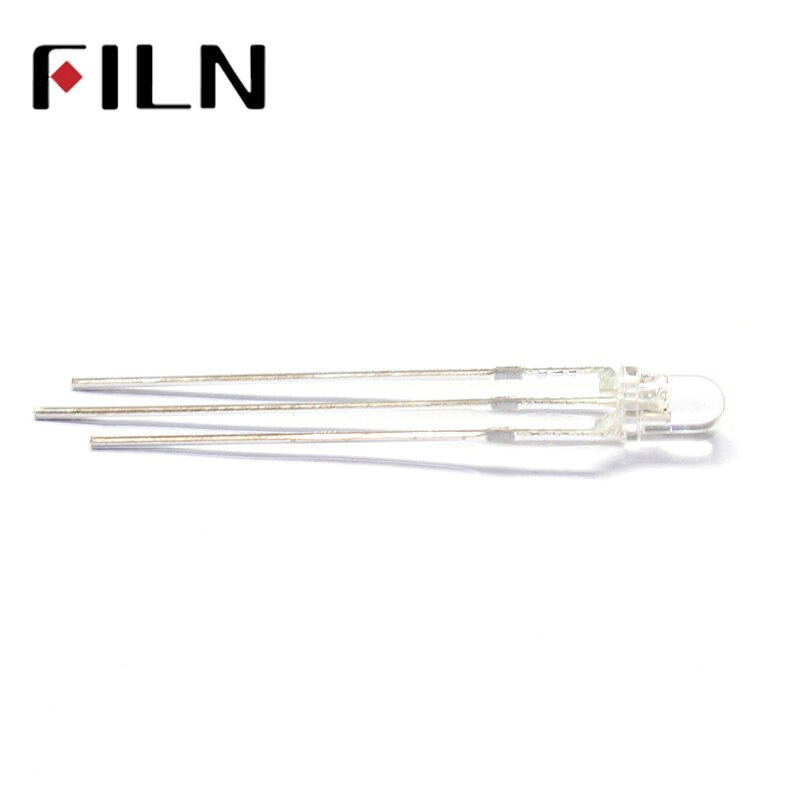 100 stk 3mm 2 farver rød og grøn fælles katode eller anode ledet vandklar lampe diode lys 3 pin